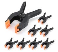 UTEBIT 8 Pcs Pince Fond Photo, 4.5Pouces/11.5cm Heavy Duty Pince à Ressort Grosse de Haute Résistance pour Toile de Fond, Réflecteur, Travaux du Bois et Studio de Photographie