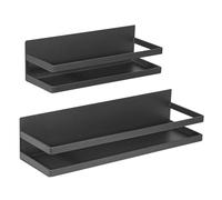 Uten Grande étagère à épices magnétique pour réfrigérateur, lot de 2 étagères magnétiques puissantes, étagère magnétique mobile pour la cuisine, contenir des épices, des bocaux, parfait pour