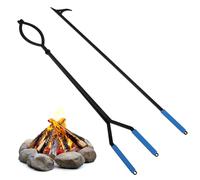 Uten L'ensemble de Pinces à Feu, Outils Indispensables près de la Cheminée | Comprend Un Tisonnier de 39.4"/100cm & Pince à Feu de 37.6"/99.5cm, Accessoires de Cheminée Robustes et de Grande Taille