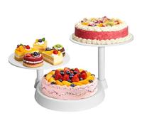 Uten Présentoir à Gateaux à 3 Étage, Plateau Support Gateau | 11in Tiered Patisserie Presentation pour Fête de Noël, Mariage, Anniversaire, Buffet Evenement