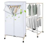 UTEN Sèche-Linge Électrique 1500W Séchoir à Linge Pliable Double Couche Chauffant avec Minuterie 0-180 Min 15kg