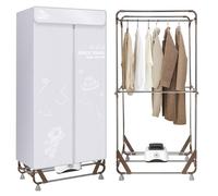 UTEN Sèche-Linge Électrique Portable 1500W Séchoir à Linge Pliable Armoire de Séchage 15kg Double Couche avec Minuterie