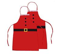 Uten Tablier de Noël, 2pcs Tablier de Cuisine de Fête de Noël, Facile à Porter et à Nettoyer, Parfait pour la Cuisson et la Cuisine en Famille au Barbecue de Noël, Femmes et Hommes