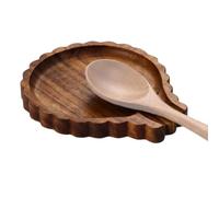 Utensil Rest Tray - Farmhouse Style, Drip Catcher, Countertop Stand | Natural Bamboo Construction With Grooved Drip Channel & Non-Slip Base Pad For Tongs Spatulas Ladles Home Dining Table Counter