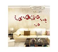 Uteruik Miroir acrylique Stickers muraux en forme de bulle de poisson pour la maison, le salon, la chambre à coucher (#D)
