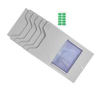 UTHCLO 2 Pièces Organiseur de Cartes Mural Porte-cartes Mural à 5 Poches Plastique pour Cartes de Pointage et Gestion des Stocks Bureau et Usine