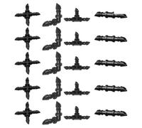 UTHCLO 20pcs Raccords Cannelés D'irrigation 4/7mm en Plastique Noir, Connecteurs Droit, Coudé T pour Système de Goutte à Goutte Facile à Installer