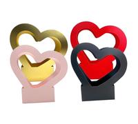 UTHCLO 4 Pièces Boîtes de Cœur Fleurs en Carton Rigide, Boîte à Bouquet Élégante et Résistante, pour Fleuristes et Mariages
