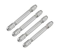 UTHCLO 4 Pièces Étau à Broches Double Extrémité pour Bijoux, Mini | Collet Cuivre de Précision, Alliage D'aluminium Argenté, Saisie Ferme, pour Fils et Perles