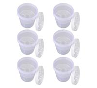 UTHCLO 6 Pièces Boîte Déshumidifiante Ronde en Plastique Blanc, Portable et Étanche, Réutilisable pour Placard ou Dortoir
