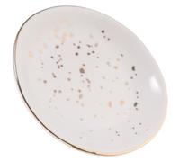 UTHCLO Assiette Surface Lisse Nordique Élégante en Céramique Blanche Ronde pour Usage Prolongé, pour Desserts en Boutique ou Restaurants