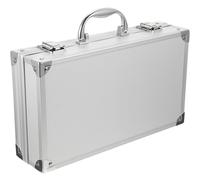 UTHCLO Boîte à Outils en Alliage D’Aluminium Argenté, Mallette Rigide | Grosse Capacité, Usage Maison et Bureau, pour Pilules et Vis, Format Portable Finition Abs