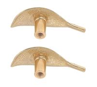 UTHCLO Boutons de Tiroir en Laiton Forme Feuille Vintage, 2pcs, Poignées de Cuisine, Quincaillerie pour Meubles, Usage Polyvalent pour Commode et Garde-robe