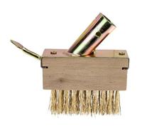 UTHCLO Brosse de Désherbage à Long Manche en Fil D’Acier Cuivré | 1 Pièce, Tête Étroite et Rigide, Grattoir Triangulaire Inclus, pour Allées, Trottoirs et Bordures