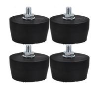 UTHCLO Ensemble de 4 Patins en Caoutchouc Robustes pour Compresseur Air, Amortisseurs de Vibrations Antidérapants, Faciles à Installer, Accessoires pour Pompes et Machines