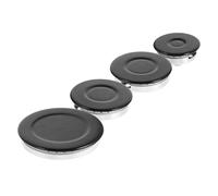 UTHCLO Ensemble de Couvercles de Brûleurs à Gaz Noirs en Aluminium et Fer Allumage Rapide et Combustion pour Cuisinière Gaz à Plusieurs Brûleurs
