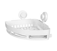 UTHCLO Étagère de Rangement Triangulaire Installation Facile en Plastique Blanc sans Perçage Support Mural pour Salle de Bain pour Gobelet de Bain et Brosse à Dents