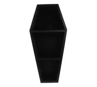 UTHCLO Étagère Murale en Bois de Cercueil, Décoration Halloween Noire | Rangement de Table, Décoration Intérieure, Style Polyvalent, Support Mural, Finition Résistante, Coloris Noir