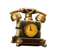 UTHCLO Horloge Décorative Téléphone En Résine Verte, Ornemente Vintage Et Créative, Style Rétro Américain, Décoration Bureau Et Chambre, Objet Décoratif Unique