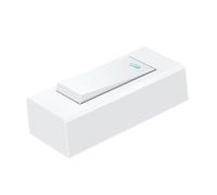 UTHCLO Interrupteur Unipolaire Mural Blanc 10 A 220 V pour Maison, Bouton Poussoir Fin, Facile à Installer, Design Moderne et Compact pour Lampe de Chevet