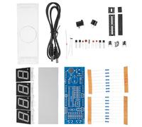 UTHCLO Kit D'horloge Numérique Assemblage DIY en Plastique LED Bleu Facile à Utiliser pour Horloge Digitale Simple, pour Apprentissage et Bricolage
