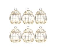 UTHCLO Lot de 12 Boîtes à Friandises en Métal Doré, Forme Cage à Oiseaux Creuse, 9,5x7,3 Cm, Bonbonnière Mariage, Cadeau Invité, Décoration Fête Élégante