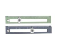 UTHCLO Lot de 2pcs Règle Géométrique en Plastique Compas Droit pour Étudiants, Outil de Dessin Multifonction pour Design et Cartographie