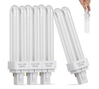 UTHCLO Lot de 4 Ampoules Fluorescentes LED 13w à 2 Broches, Tube Double en Verre et Plastique, Remplacement Facile et Économie D'énergie pour Salle de Bain