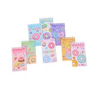 UTHCLO Lot de 8 Cahiers à Spirale Portables pour Étudiants Motif Donut, Papier Épais et Design Unique, pour Notes Scolaires et Prises de Mémos