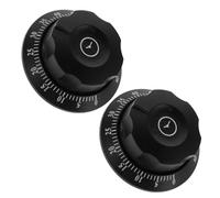 UTHCLO Minuteur Mécanique Commande Cuiseur Vapeur Stérilisateur pour 2 Pièces Bouton de Rappel Sonore, Cadran Gradué, Noir, Plastique