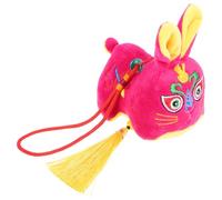 UTHCLO Peluche Lapin Décorative Rose en Coton PP pour Décoration Maison et Plante, Pendentif Suspendu Année Lapin, Ornement Festif Nouvel an Chinois