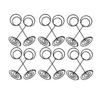UTHCLO Pinces à Marque-Place Support Photo Élégant en Acier Carbone Noir Lot de 12 pour Décoration de Table Mariage et Événements