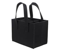 UTHCLO Porte-Bouteilles Réutilisable en Feutre Noir, Paquet de Rangement Résistant Poignée, pour 6 Bouteilles de Vin Rouge, pour Fêtes et Transport Sécurisé