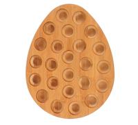 UTHCLO Porte-œufs en Bois Naturel 24 Compartiments, Support à Œufs Compact pour Réfrigérateur et Plan de Travail, Organiseur Cuisine Pratique pour Rangement des Œufs Frais