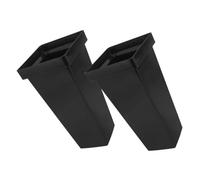 UTHCLO Seaux Carrés Design Moderne Compact en Plastique Noir 2pcs Grosse Capacité pour Rangement Parapluies et Fleurs Facile à Nettoyer Bureau et Maison
