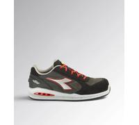 Diadora Run Net Airbox Low S3 SRC, Chaussure de Piste d'athlétisme Homme, C9034 Asphalte Argent Rouge, 46 EU