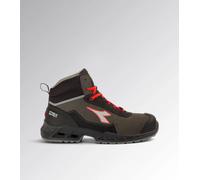 Utility Diadora Chaussures Shark Stab Imp Leat Mid S3 Src Esd Noir Rouge Fluo