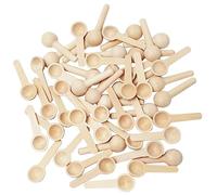 UTMACH 50 Pcs Mini Cuillère en Bois Petite Cuillère à Sel,6.8 x 2.4cm