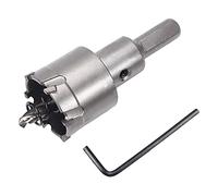 Utoolmart Coupe-trou à pointe en carbure Trépan de 32 mm de diamètre de coupe Lame de scie cloche en acier inoxydable avec profondeur de coupe de 25 mm pour plaque de fonte en alliage d'aluminium