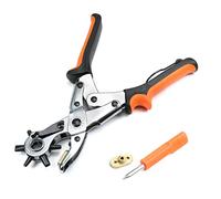 Utoolmart Crafts Kit de pinces à perforer en cuir rotatif Type A Double Section Ellipse Triple en 45# Pince de réglage rapide de taille rotative en acier pour ceintures en cuir Montres Sacs 1pcs