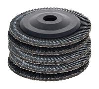 Utoolmart Lot de 5 disques à rabats 100 mm Grain 240 Oxyde d'aluminium Assortiment de meules de ponçage pour métal et bois ponçage polissage