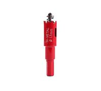 Utoolmart Scie cloche bimétallique 17 mm Lame de scie cloche en acier haute vitesse M42 Profondeur de coupe de 25 mm avec poignée triangulaire pour panneau de fibres de bois en plastique