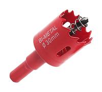 Utoolmart Scie cloche bimétallique 30 mm Lame de scie cloche en acier haute vitesse M42 Profondeur de coupe de 25 mm avec poignée triangulaire pour panneau de fibres de bois en plastique