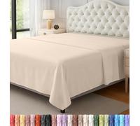 Utopia Bedding - 1 Drap Plat - Drap Plat en Microfibre brossée Douce | Literie d'hôtel, confort rafraîchissant, toucher lisse, résistant aux plis et à la décoloration, facile d'entretien, durable
