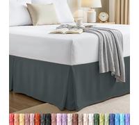 Utopia Bedding Cache-sommier pour très grand lit, volant froncé, doux à quatre plis - Facile à installer avec une chute de 40,6 cm - Qualité hôtelière, résistant au rétrécissement et à la décoloration