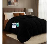 Utopia Bedding Couette 135 x 200 cm, Couette légère avec Rembourrage en Polyester pour 4 Saisons, Microfibre 1 Personne (Noir)