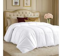 Utopia Bedding Couette Alternative en Duvet Simple Blanc - Couette Toutes Saisons - Insert en Fibre Siliconée en Peluche - Coutures Carrées