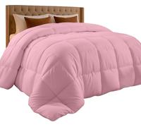 Utopia Bedding Couette Alternative matelassée avec languettes d'angle, Couture de Finition en carré, Grand lit, Rose