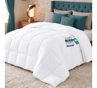 Utopia Bedding Couette Chaude sans Housse, 140x200 cm, 370 g/m², Blanc | Couette Épaisse Et Moelleuse, Matelassage À Carreaux, Lavable En Machine Et Idéale Pour Les Nuits Fraîches.