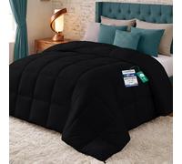 Utopia Bedding Couette Chaude sans Housse, 200x200 cm, 370 g/m², Noir | Couette Épaisse Et Moelleuse, Matelassage À Carreaux, Lavable En Machine Et Idéale Pour Les Nuits Fraîches.